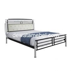 Bed Frame Size 160 - Siantano Thumbelina 160 / Hitam, chrome